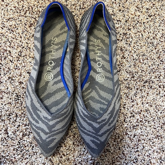 Rothy's Shoes - Rothys zebra print gray flats